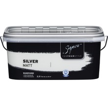 Signeo Wandfarbe Silber Matt, 2.5 Liter, hohe Deckkraft