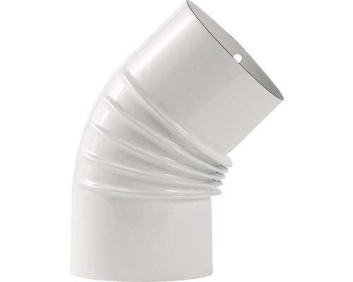 Ofenrohr-Bogen Bertrams 45° Ø 120 mm emailliert weiß Ofenrohrbogen mit 45 Grad Winkel