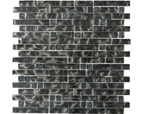 Glasmosaik XCM MV708 29,8x30 cm schwarz