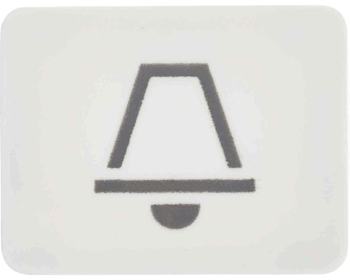 Jung 33 K WW Tastersymbol Klingel Kalotte mit Symbol lichtundurchlässig alpinweiß WG800/WG600