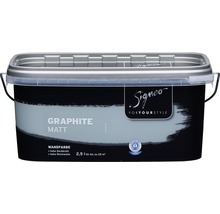 Signeo Wandfarbe Graphit Matt, 2,5 Liter Eimer