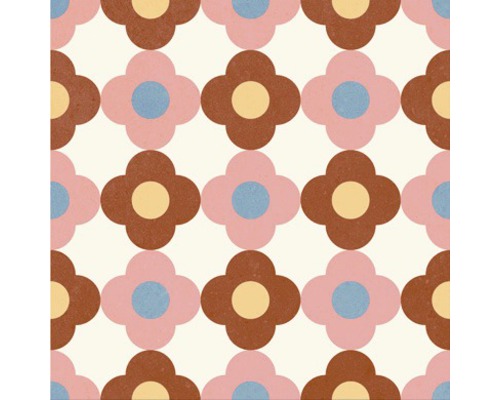 Fliesenmuster mit stilisierten Blumen