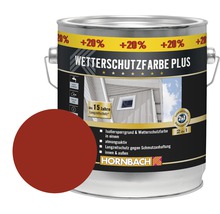 HORNBACH Holzfarbe Wetterschutzfarbe Plus schwedenrot 3 l (20 % Gratis!)