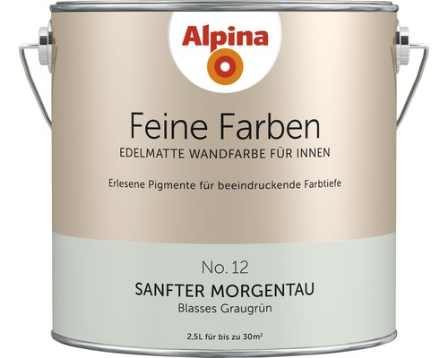 Alpina Feine Farben konservierungsmittelfrei Sanfter Morgentau 2,5 L Alpina Feine Farben Innenfarbe, 2,5 Liter Dose