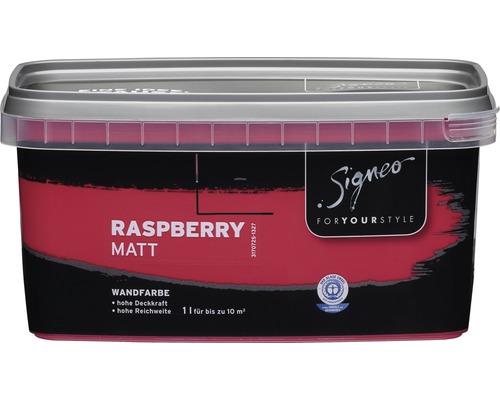 Signeo Wandfarbe Raspberry Matt, ein Liter