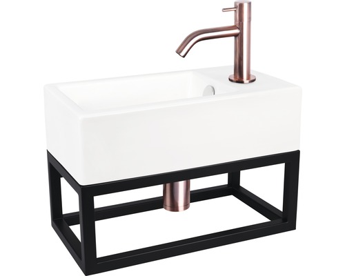 Waschtisch mit Waschbecken, Armatur und Untergestell