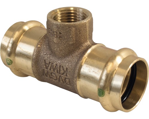 Viega Sanpress Pressfitting mit SC-Contur T-Stück 15x1/2"x15mm IG 290986 Pressfitting T-Stück mit Innengewinde
