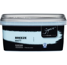 Signeo Breeze Matt Wandfarbe, 1 Liter, hohe Deckkraft und Reichweite