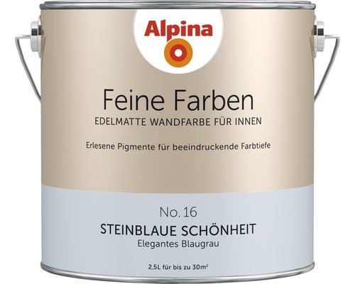 Alpina Feine Farben konservierungsmittelfrei Steinblaue Schönheit 2,5 L Alpina Feine Farben Steinblaue Schönheit Innenfarbe im Eimer