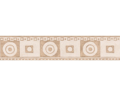 Bordüre 5435-78 Only Borders Kreise gold 5 m x 13 cm Bordüre mit geometrischem Muster für Wände