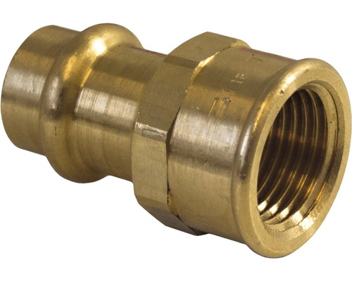Viega Sanpress Pressfitting mit SC-Contur Übergangsmuffe 28mmx1 1/4" IG 298104 Messingfitting mit Innengewinde für Rohrverbindungen