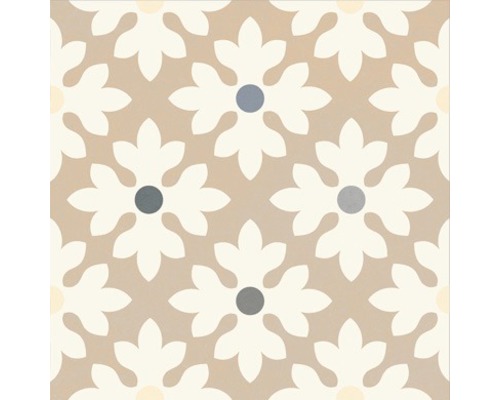 Fliesenmuster mit floralem Design