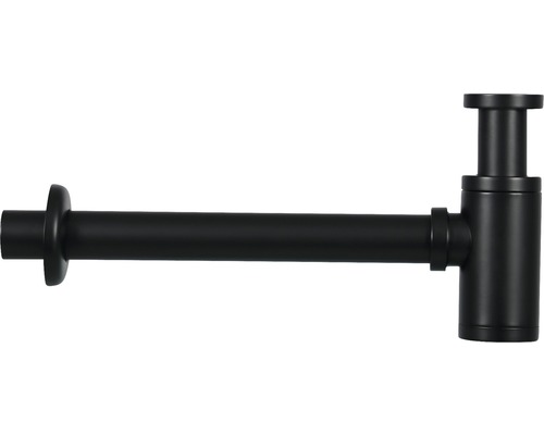 Differnz Tassensiphon für Handwaschbecken 1 1/4 Zoll x 32 mm schwarz matt 30.412.48 Siphon aus Metall