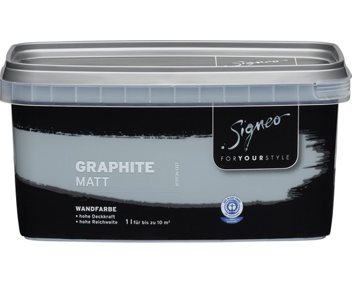 Wandfarbe SIGNEO Graphite 1 l
