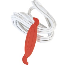 Weißes Heizkabel mit Thermostat