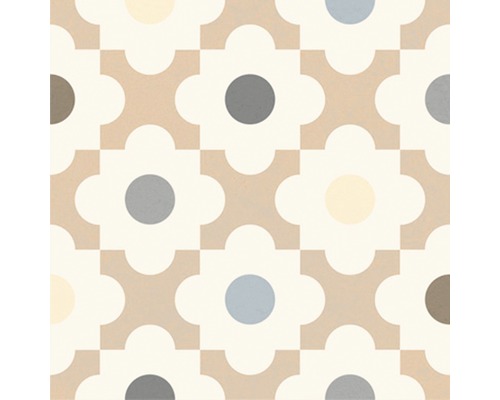 Fliesenmuster mit floralem Design