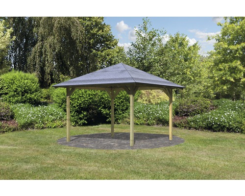 Pavillon Karibu Eco Ostrau mit Haube 289 x 289 cm kesseldruckimprägniert