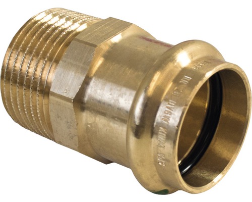 Viega Sanpress Pressfitting mit SC-Contur Übergangsstück 35mmx1 1/4" AG 110352 Messing-Pressfitting mit Außengewinde
