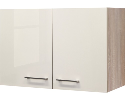 Flex Well Hängeschrank Nepal BxTxH 80 x 32 x 55 cm kaschmir glänzend zerlegt Anschlag links rechts 00007585