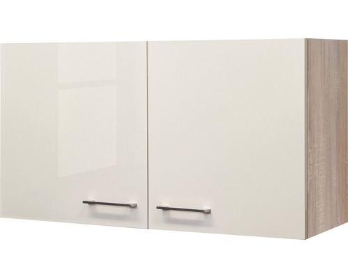 Flex Well Hängeschrank Nepal BxTxH 100 x 32 x 55 cm kaschmir glänzend zerlegt Anschlag links rechts 00007586