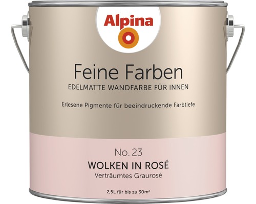 Alpina Feine Farben konservierungsmittelfrei Wolken in Rosé 2,5 L Alpina Feine Farben Innenfarbe Wolken in Rosé, 2,5 Liter Dose