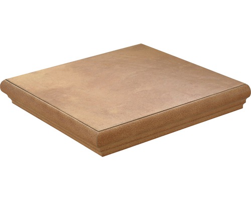 Einzelne Keramikfliese mit abgerundeter Kante