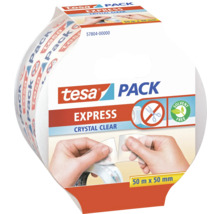 Tesa Pack Express Crystal Clear Klebeband, 50 Meter mal 50 Millimeter