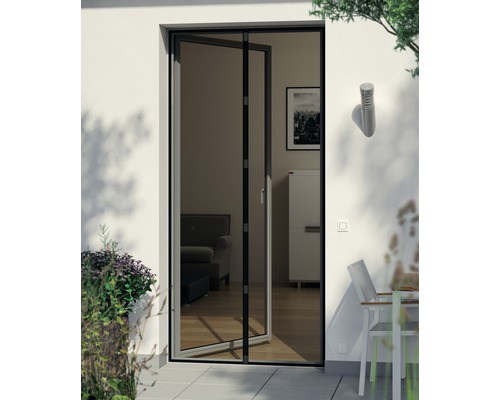 Magnet-Fliegengitter Für Türen – 180x195 Cm, Selbstklebend, Ohne Bohren – Schwarz