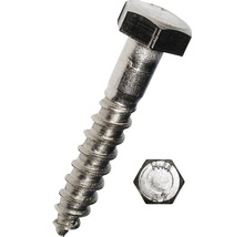 Holzschraube 6-Kant DIN 571 8x80 mm Edelstahl A2, 25 Stück