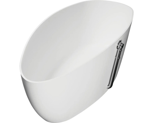 Freistehende Badewanne mit Ab- und Überlaufgarnitur