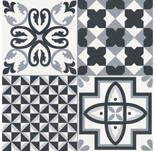 Feinsteinzeug Wand- und Bodenfliese Heritage black in 19 verschiedenen Motiven 33,15 x 33,15 cm-thumb-2