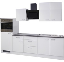 Flex Well Küchenzeile mit Geräten Lucca 270 cm Frontfarbe weiß matt Korpusfarbe weiß zerlegt-thumb-4