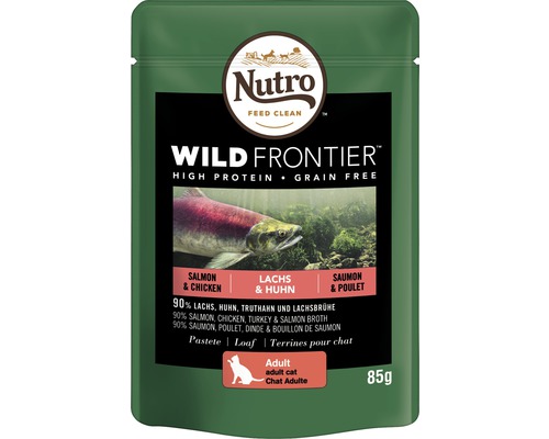 Katzenfutter nass Nutro Cat Adult Lachs und Huhn 1 Pack 24x85 g