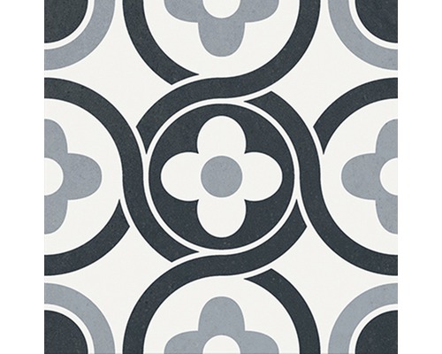 Dekorative Bodenfliese mit Blumenmuster