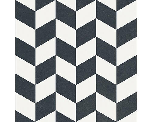 Dekorfliese mit Zickzackmuster