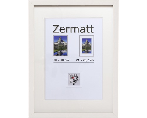 Bilderrahmen Holz Zermatt weiß 30x40 cm