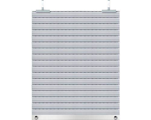 Rollladenpanzer Schellenberg Komplettset System Mini B 1000 x H 1200 mm grau Rollladen geschlossen mit Aufhängung