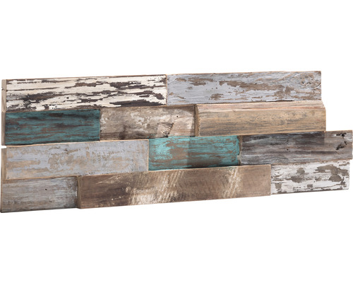Wandpaneel aus Holz in verschiedenen Farben
