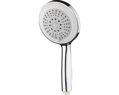 basano Handbrause Marsala Ø 13 cm mit LED Beleuchtung 3 fach verstellbar chrom Handbrause mit Brausekopf und Griff