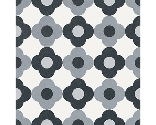 Fliesenmuster mit floralem Design