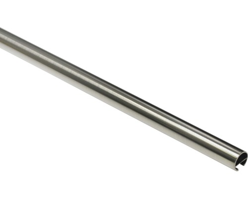 Gardinenstange mit Innenlauf I Memphis edelstahl-optik 160 cm Ø 16 mm Metall Kleiderstange