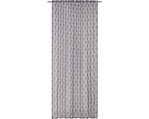Vorhang mit Gardinenband Alea grau 140x255 cm