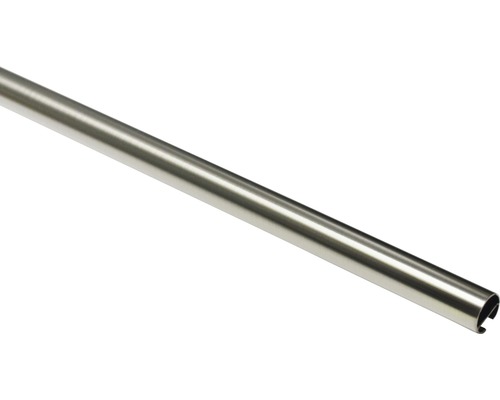 Gardinenstange mit Innenlauf I Chicago edelstahl-optik 240 cm Ø 20 mm Metallstange für Gardinen