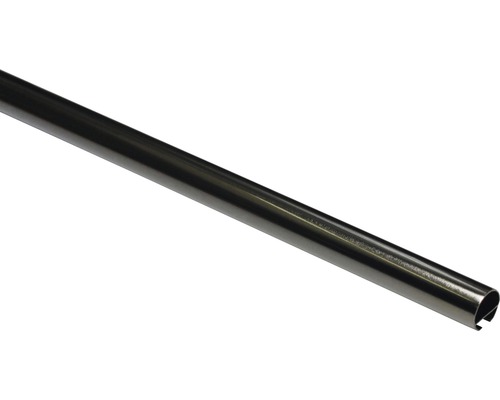 Gardinenstange mit Innenlauf I Chicago titan 200 cm Ø 20 mm Metallgardinenstange mit Nut