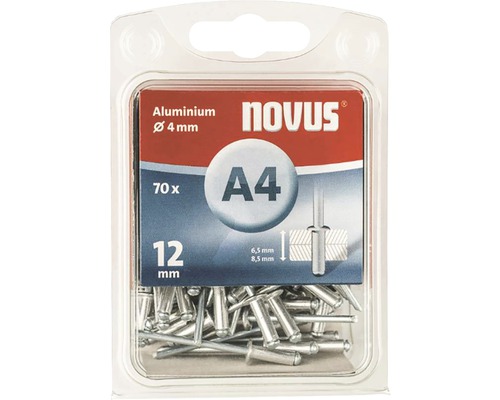 Novus Blindnieten Aluminium Ø 4x12 mm 70er Pack