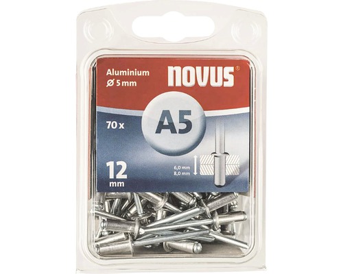 Blindnieten Novus Aluminium Ø 5x12 mm 70er Pack