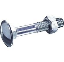 Schloßschraube m. Mutter DIN 603 M8x180 mm galv. verzinkt, 25 Stück