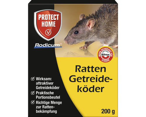 Rattenköder Getreideköder Protect Home Rodicum 200 g zur