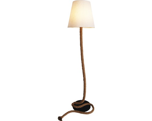 Stehlampe mit Lampenschirm und Seilfuß