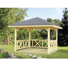 Holzpavillon mit Dach im Garten
